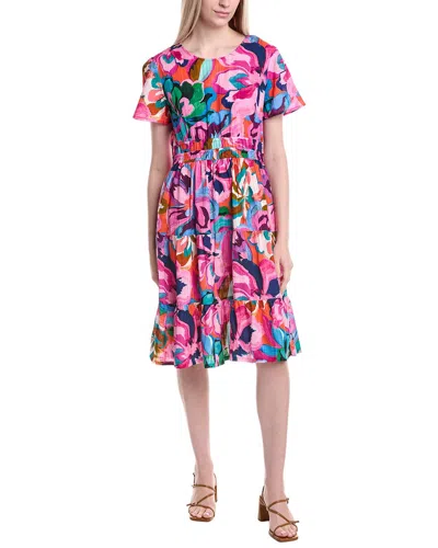 Johnny Was Petite Ambre Linen-blend Dress In Multi