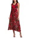 Johnny Was Petite Bias Burnout Velvet Silk-blend Maxi Dress