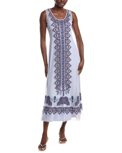 Johnny Was Petite Bitola Mesh Maxi Slip Dress In Yellow