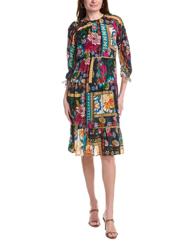 Johnny Was Petite Brona Silk Dress In Multi