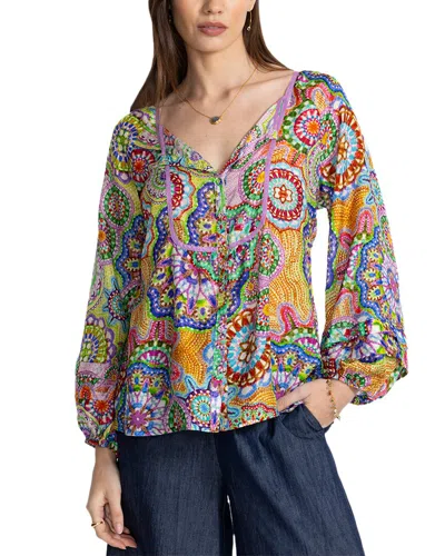 Johnny Was Jannika Silk Shirt In Multi
