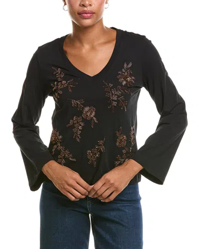 Johnny Was Petite Kimono Sleeve T-shirt In Black