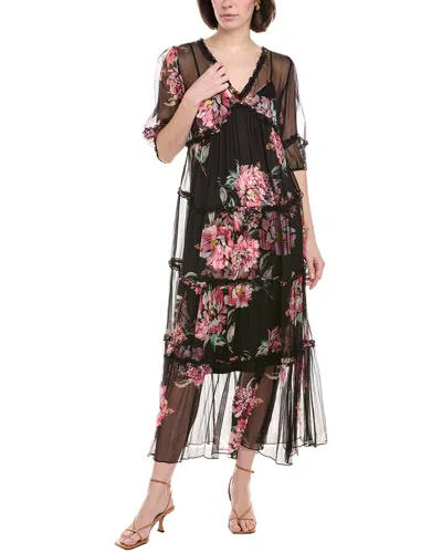 Johnny Was Petite Lizzy Ruffle Maxi Dress In Multi