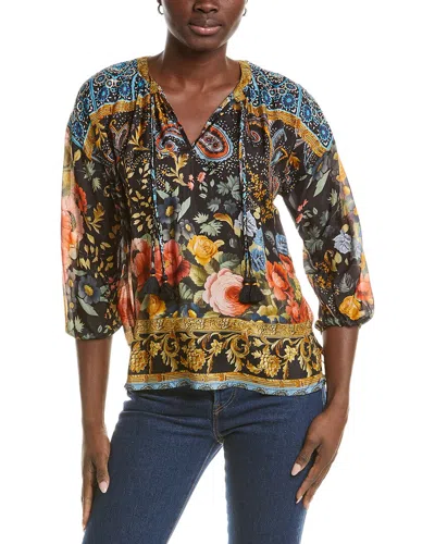 Johnny Was Petite Margot Silk Blouse In Multi