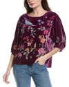 Johnny Was Petite Nikkola Velvet Silk-blend Tunic