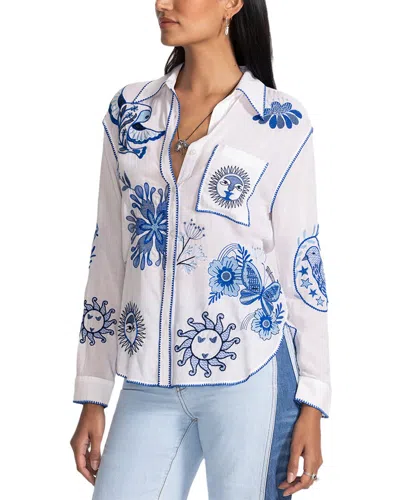 Johnny Was Petite Pocket Relaxed Shirt In Multi