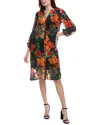 Johnny Was Petite Renna Burnout Velvet Silk-blend Shirtdress