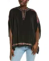Johnny Was Petite Sascha Silk Poncho In Black