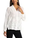 Johnny Was Petite Slim Audrey Button-down Shirt In White