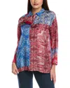 Johnny Was Petite Slim Audrey Silk Tunic In Multi