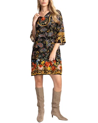 Johnny Was Petite Sofiya Silk Dress In Black