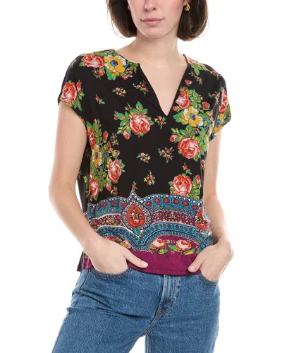 Johnny Was Petite Spark Dolman V-neck Top In Multi