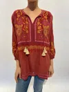 Johnny Was Peyton Tunic In Currant In Multi