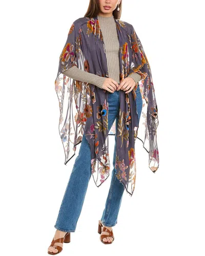 johnny was bouquet burnout velvet shawl