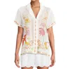 Johnny Was Piper Applique Shirt In White