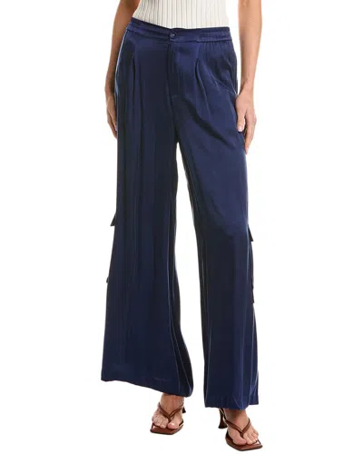 Johnny Was Pleated Pull-on Pant In Blue