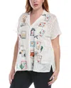 Johnny Was Cooper Button Up Blouse In White