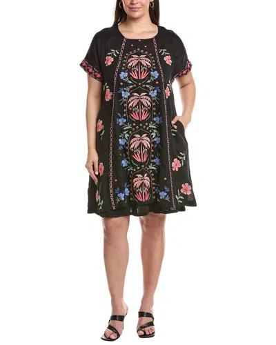 Johnny Was Plus Isla Raglan Midi Dress In Black