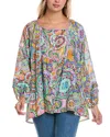 Johnny Was Plus Jannika Silk Shirt In Gray