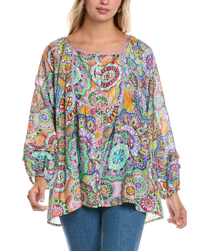 JOHNNY WAS PLUS JANNIKA SILK SHIRT