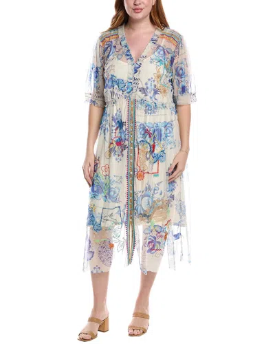 Johnny Was Plus Mazzy Dress In Blue