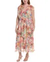 Johnny Was Mazzy Tie Dress In Leafy In White