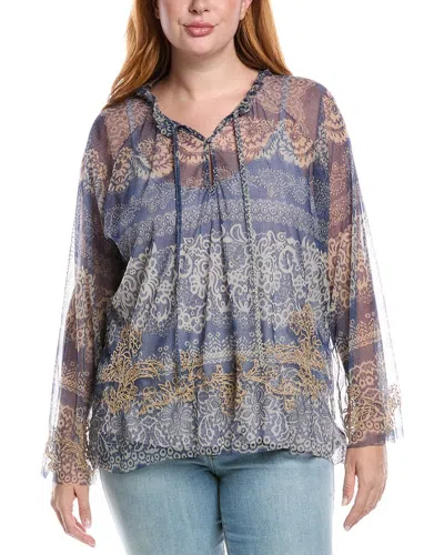 Johnny Was Plus Mazzy Peasant Blouse In Multi