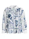 JOHNNY WAS, PLUS SIZE WOMEN'S BOTANIQUE EMBROIDERED OVERSIZED SHIRT