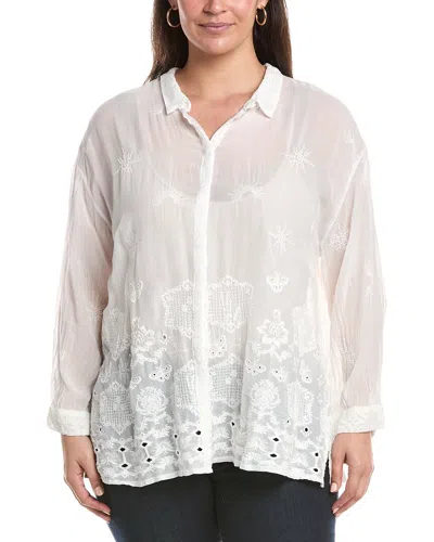 Johnny Was Plus Slim Audrey Button-down Shirt In Purple