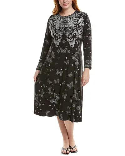 Johnny Was Janie Favorite A-line Knit Dress In Farfalla Joan In Black