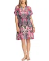 Johnny Was Plus Thia Burnout Silk-blend Dress In Multi