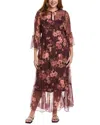 Johnny Was Ashlee Cold-shoulder Silk Maxi Dress In Purple