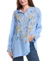 Johnny Was Zinnia Tunic Zitka In Della Robbia Blue In Blue