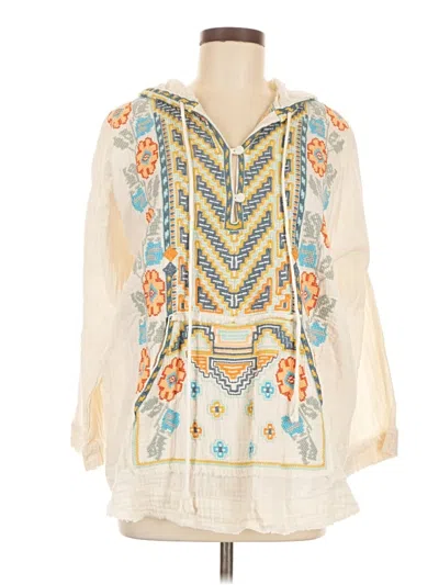 Pre-owned Johnny Was Poncho In Ivory