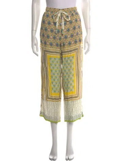 Pre-owned Johnny Was Printed Wide Leg Pants In Multicolor