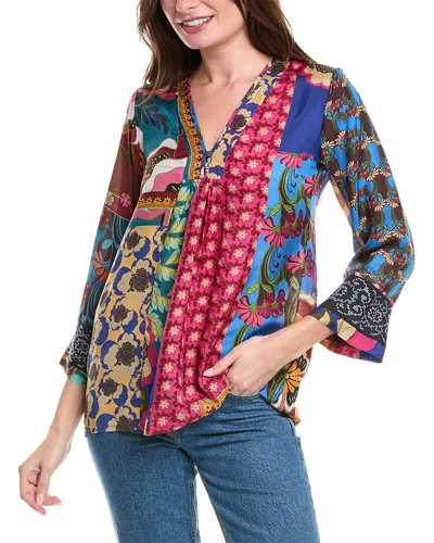 Johnny Was Promisino Robi Silk Blouse In Multi