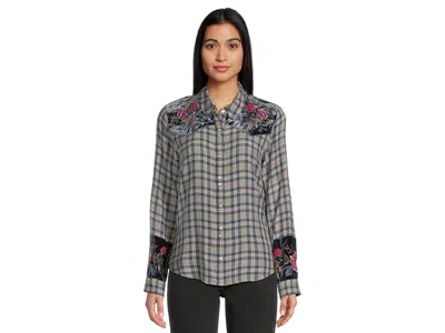Johnny Was Puff Sleeve Western Shirt - Sassiba In Multi