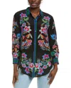 Johnny Was Pujha Floral-print Silk Tunic