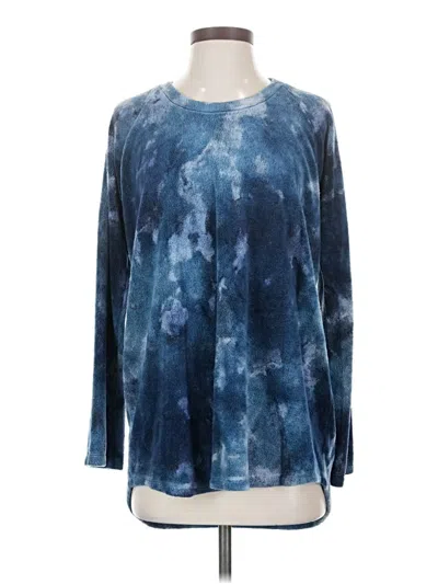 Pre-owned Johnny Was Pullover Sweater In Blue