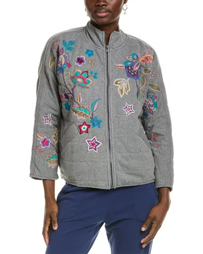 Johnny Was Quilted Jacket In Gray