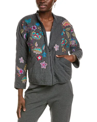 Johnny Was Quilted Jacket In Gray