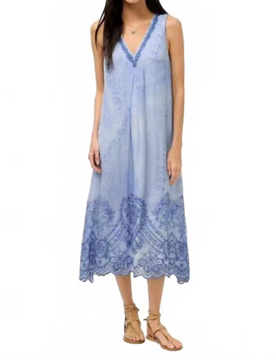 Johnny Was Quinlin Midi Dress In Classic Denim In Blue