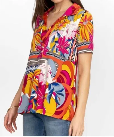 Johnny Was Rachel May Short Sleeve Swing Top In Multi