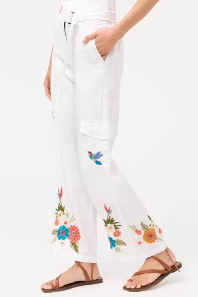 Johnny Was Relaxed Linen Pant In Francis In Multi