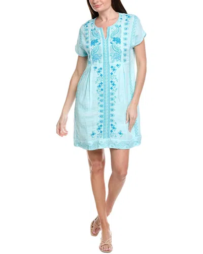 Johnny Was Relaxed Seamed Dolman Dress In Blue