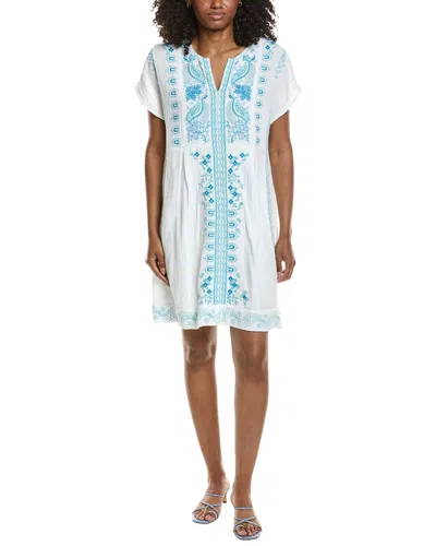 Johnny Was Relaxed Seamed Dolman Dress In Blue