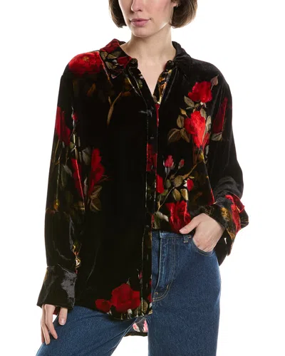 Johnny Was Relaxed Seamed Shirt In Black