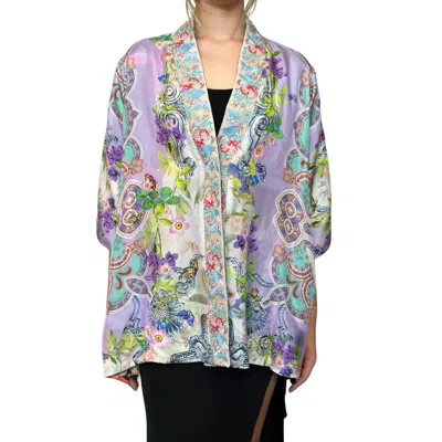 Johnny Was Reversible Yena Kimono In Le Jardin Scarf Print In Multi