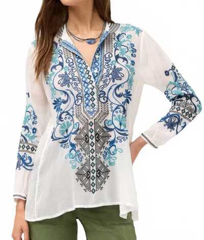 Johnny Was Romilly Tunic In White In Multi