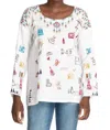 Johnny Was Rondo Blouse In Natural In White